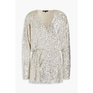 MAJE Sequined tulle playsuit FR 38 NEW NWT
